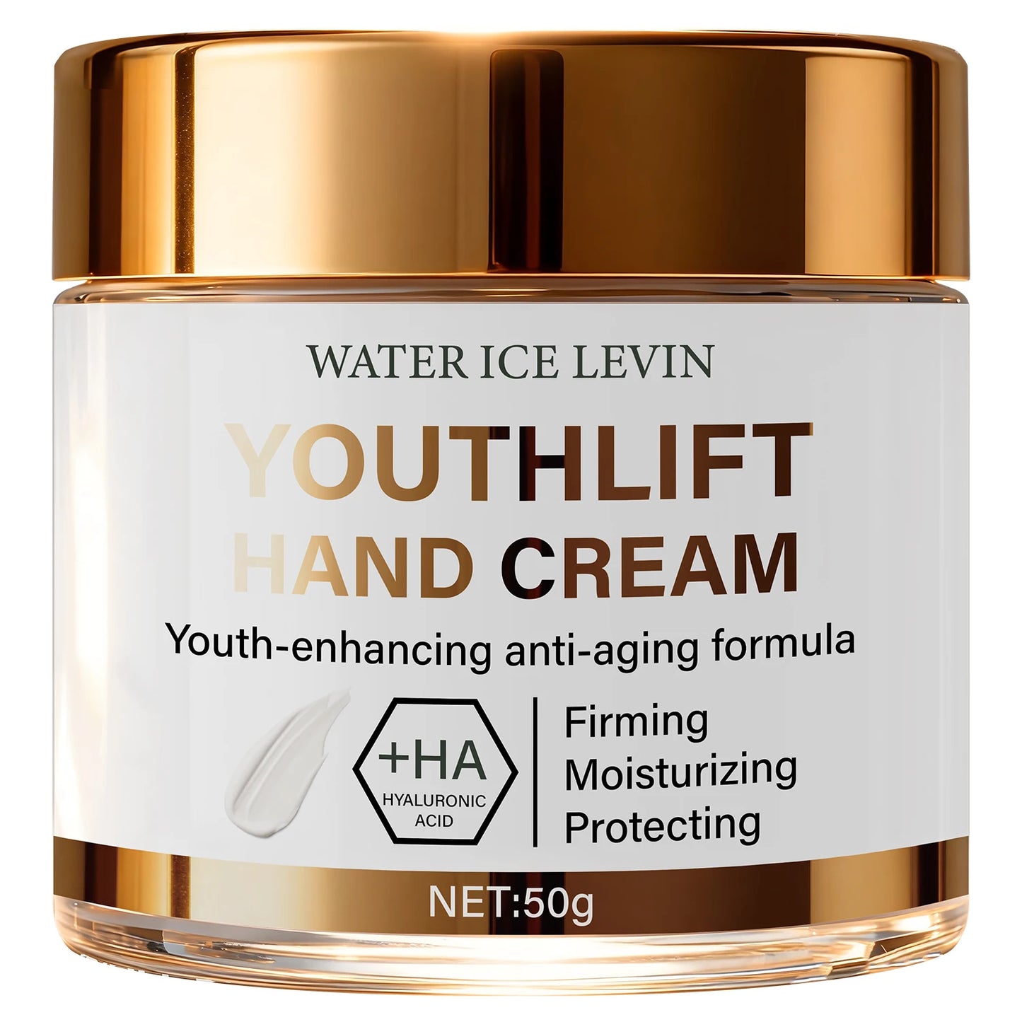 YouthLift Hand Cream with HA & Retinol – Firm & Moisturize Anti-Aging Hand Cream Peaceful Pleasures Health and Wellness Gold 50g