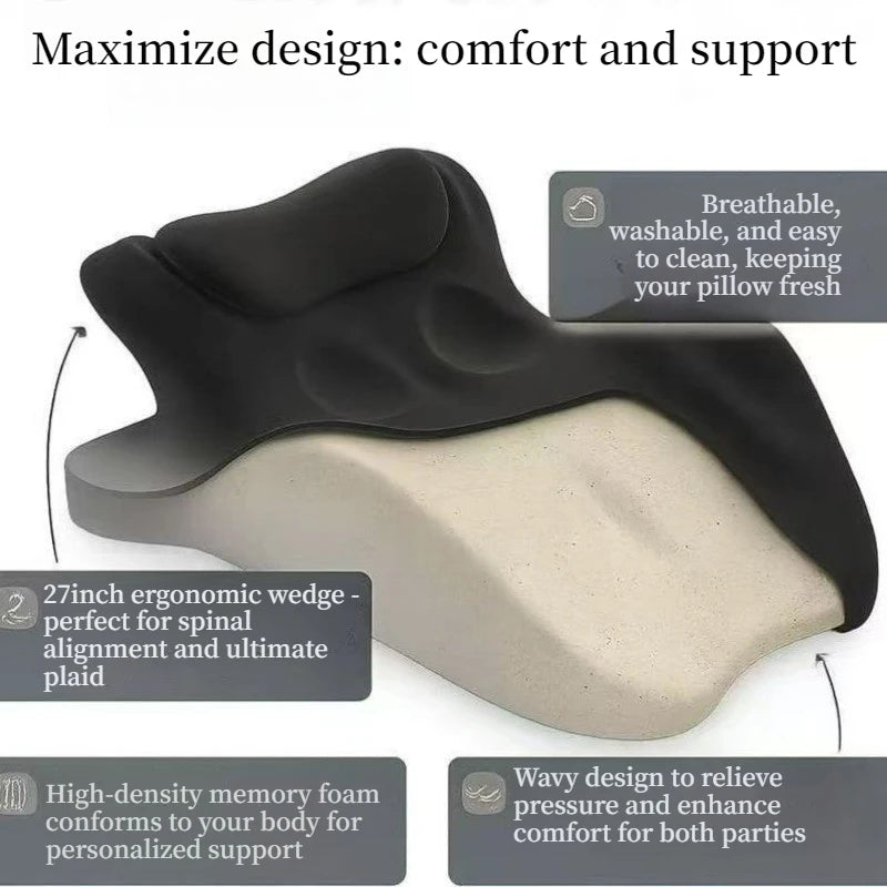 MultiFunctional Support Pillow for sleeping Adjustable Wedge Cushion Orthopedic Bed Pillow Stomach Sleep Pillow Intimate Comfort Peaceful Pleasures Health and Wellness