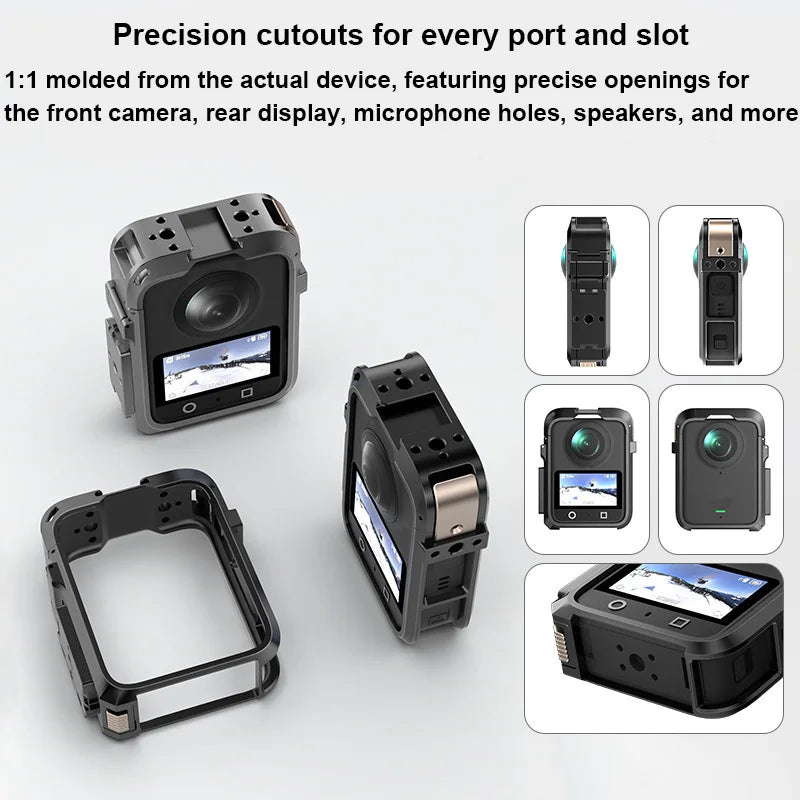 Rabbit Cage Protective Case Multifunctional Metal Frame Expansion Adapter Mount For Dji Osmo 360 Action Camera Accessories Peaceful Pleasures Health and Wellness