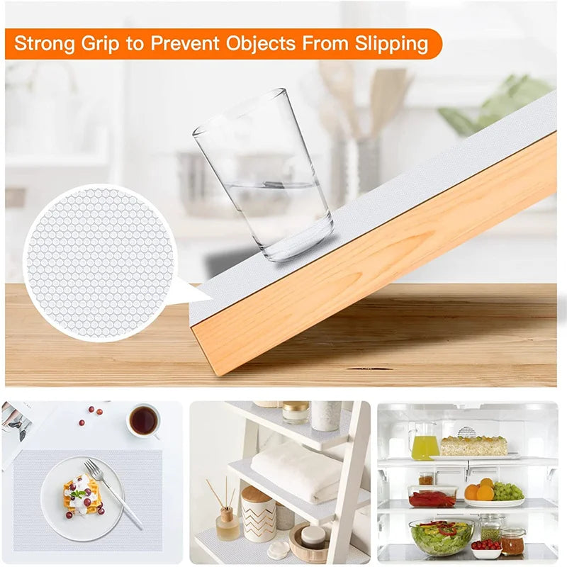 Reusable Non-Slip EVA Drawer Liners – Shelf & Cabinet Mats