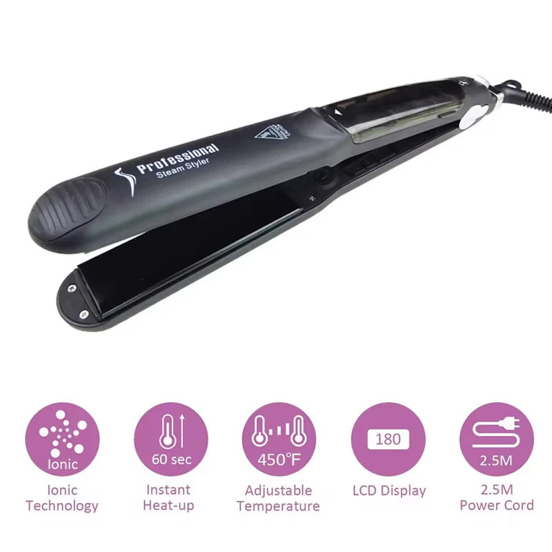 Beauty Salon Dry Wet Dual Purpose Professional Fast Straightener Hair Salon Special Ceramic Straightener Flat Iron Peaceful Pleasures Health and Wellness