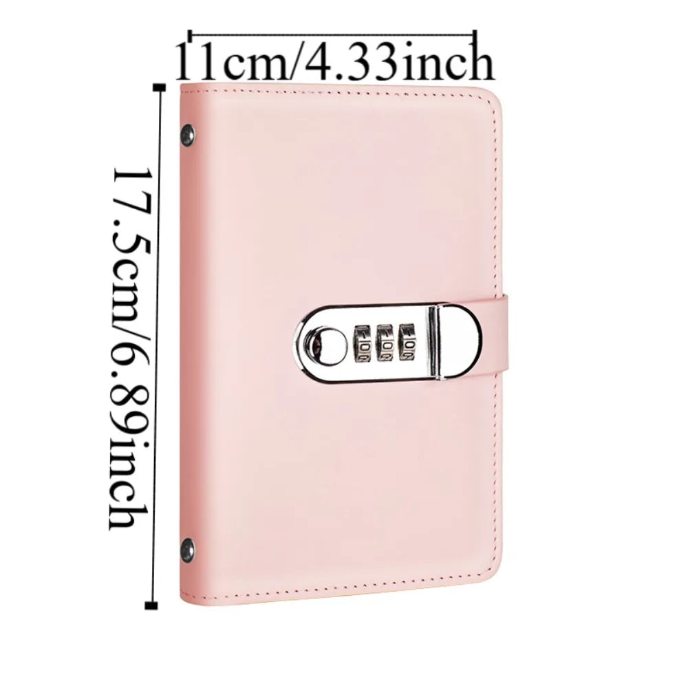 PU Leather Budget Binder with Lock | Cash Envelope Organizer