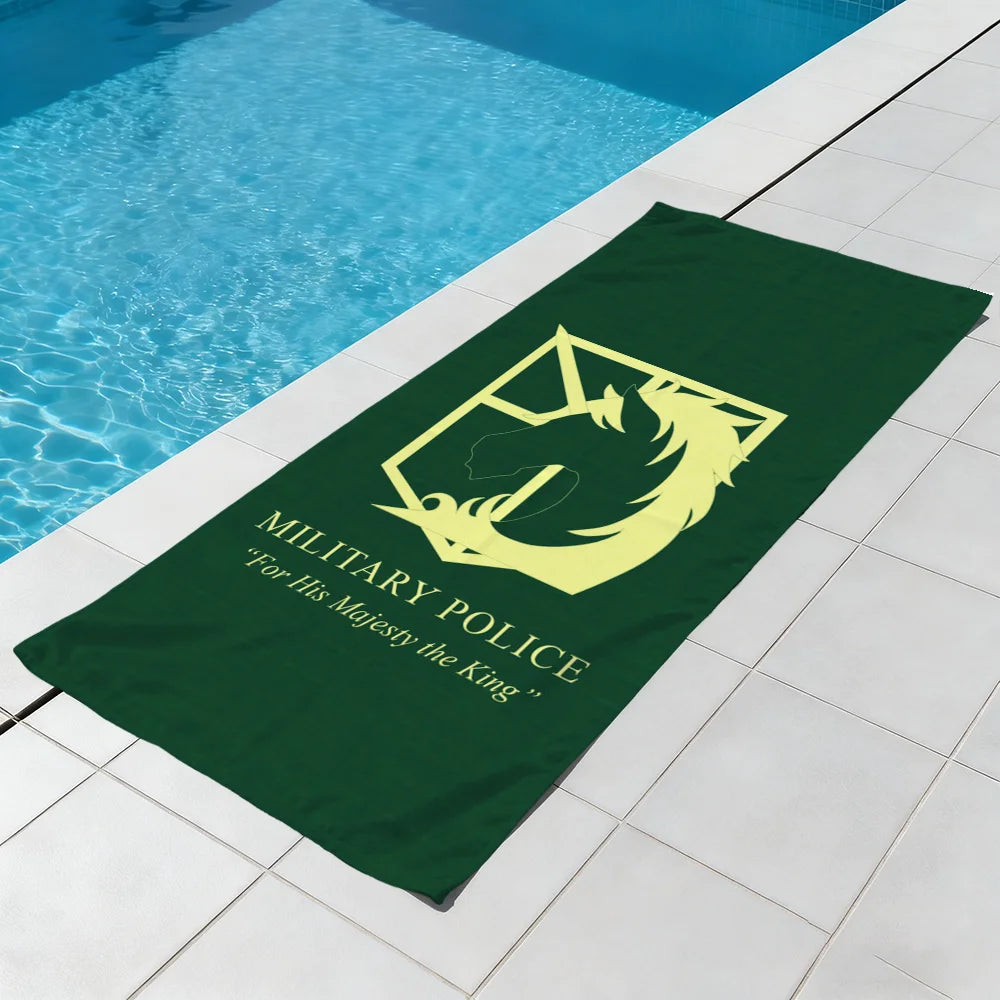 Attack on Titan Anime Beach Towel – Quick Dry & Soft Anime Beach Towel Peaceful Pleasures Health and Wellness