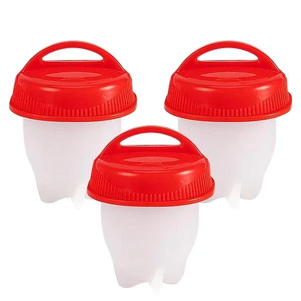 3/6pcs BPA Free Silicone Egg Boiler Steamer Non-stick Silicone Egg Cook Cups Fast Egg Poacher for Breakfast Kitchen Cooking Tool Peaceful Pleasures Health and Wellness set A