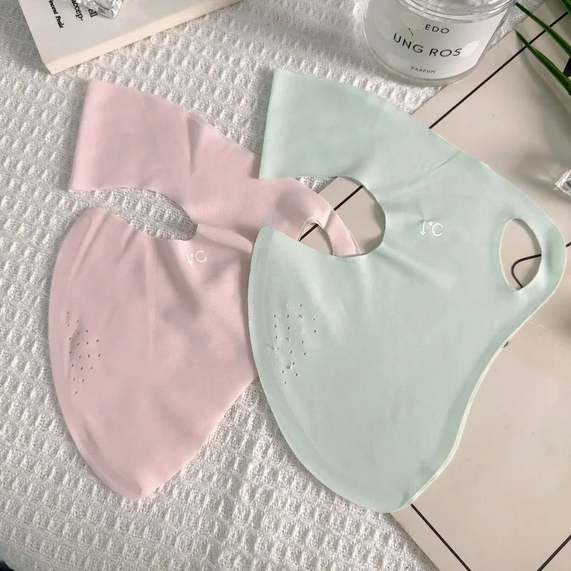 UPF 50+ Ice Silk Full Face Sun Mask – Cooling & UV Protection