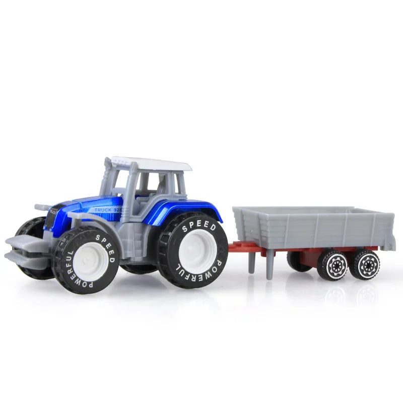 Diecast Farm Vehicles Mini Car Model Engineering Tractor Toys Kids