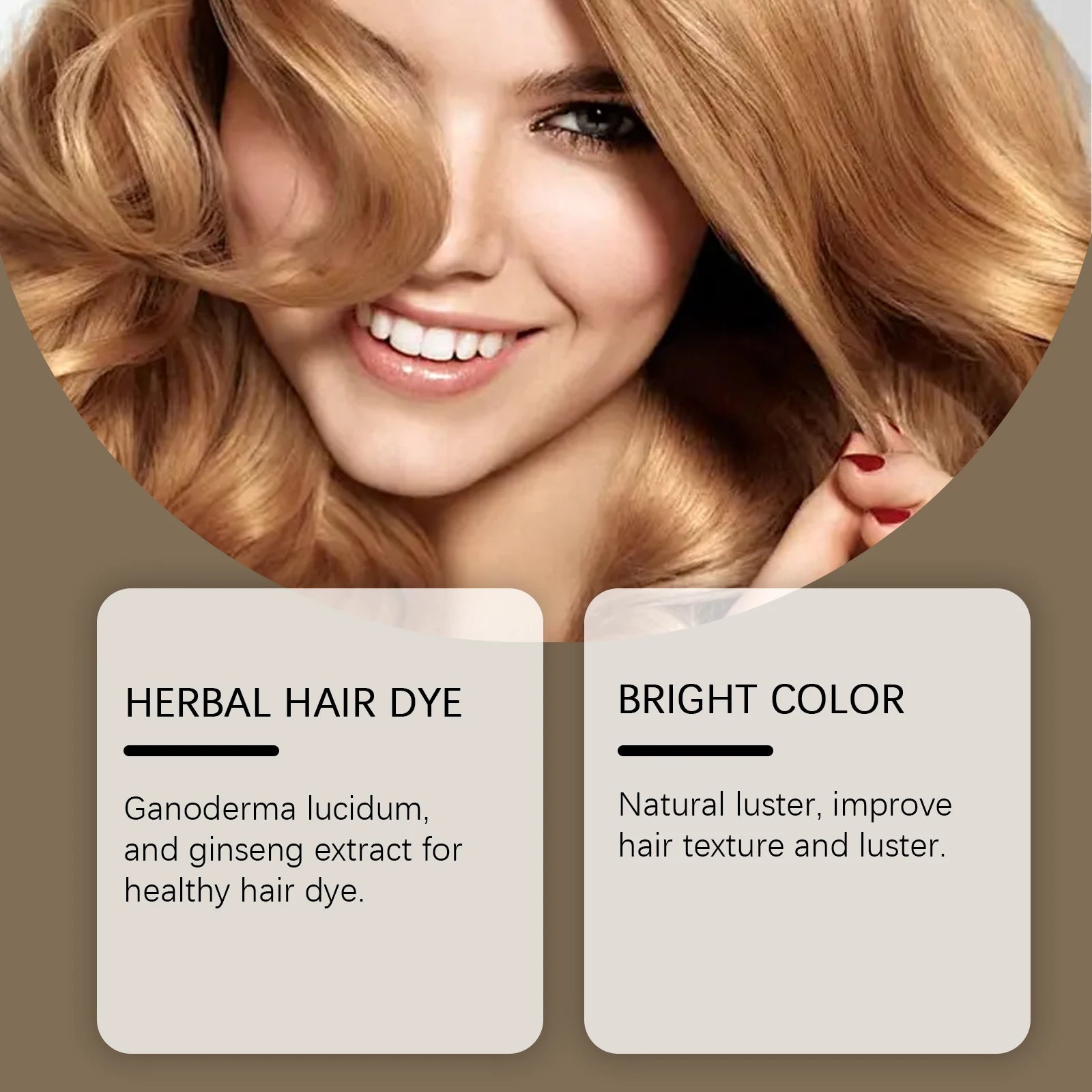 Hairdressing Shampoo Natural Hair Dye Easy to Color Clean Hair Strengthen Nourish Smoothing Non-irritating Fashion Dying Cream Peaceful Pleasures Health and Wellness