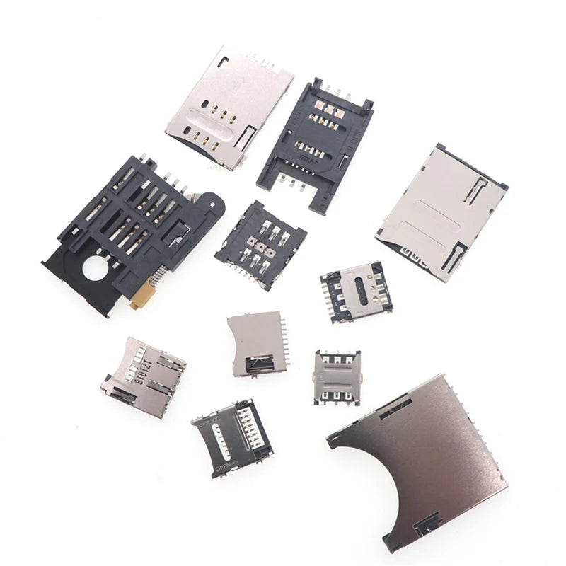 10pcs SD/Mini/TF/SIM/Nano/Micro Card Holder Card Slot Size Long and Short Body with Self Elastic Flip Cover Peaceful Pleasures Health and Wellness