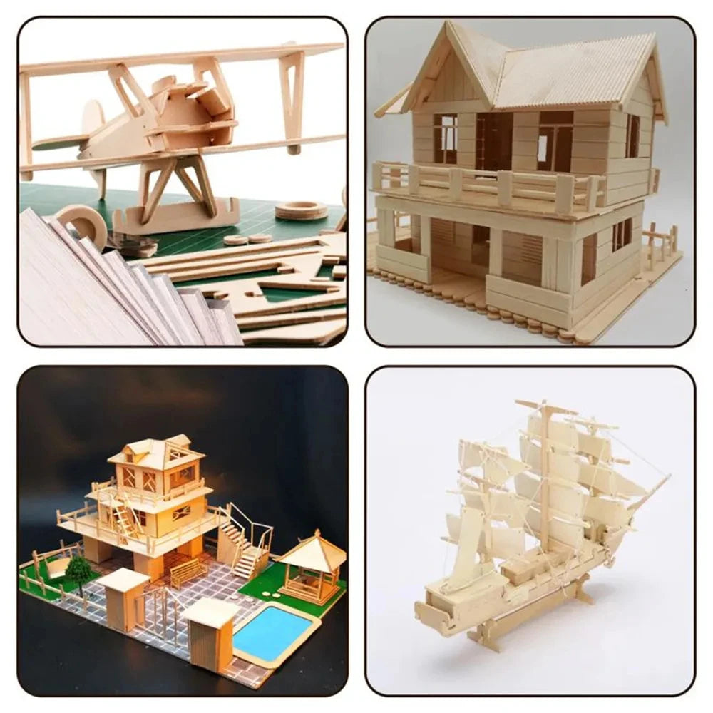 10pcs Blank Wood Squares for DIY Crafts, Painting & Carving