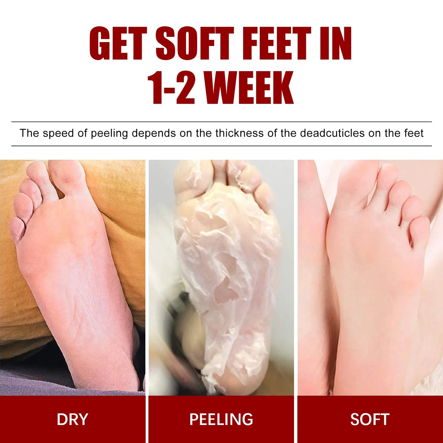 Jaysuing Exfoliating Foot Mask Moisturizing Pedicure Anti Crack Heel Foot Dead Skin Remover for Men Women Foot Care Beauty Peaceful Pleasures Health and Wellness