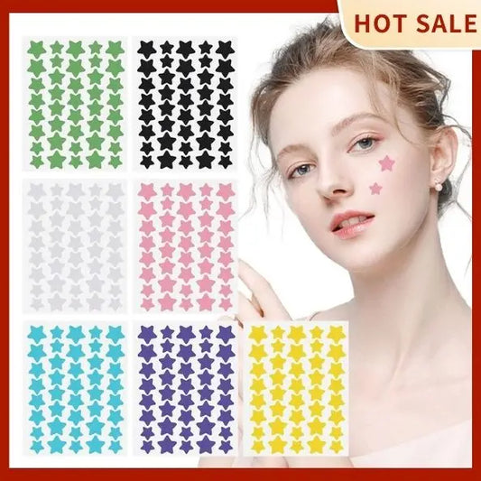 40-Pack Star-Shaped Pimple Cover Patches | Colorful & Cute Pimple Cover Patches Peaceful Pleasures Health and Wellness
