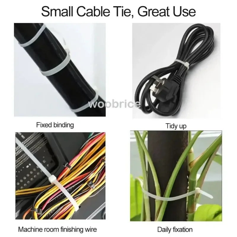 Self-Locking Nylon Cable Ties | Bulk Zip Ties 100–1000 Pack