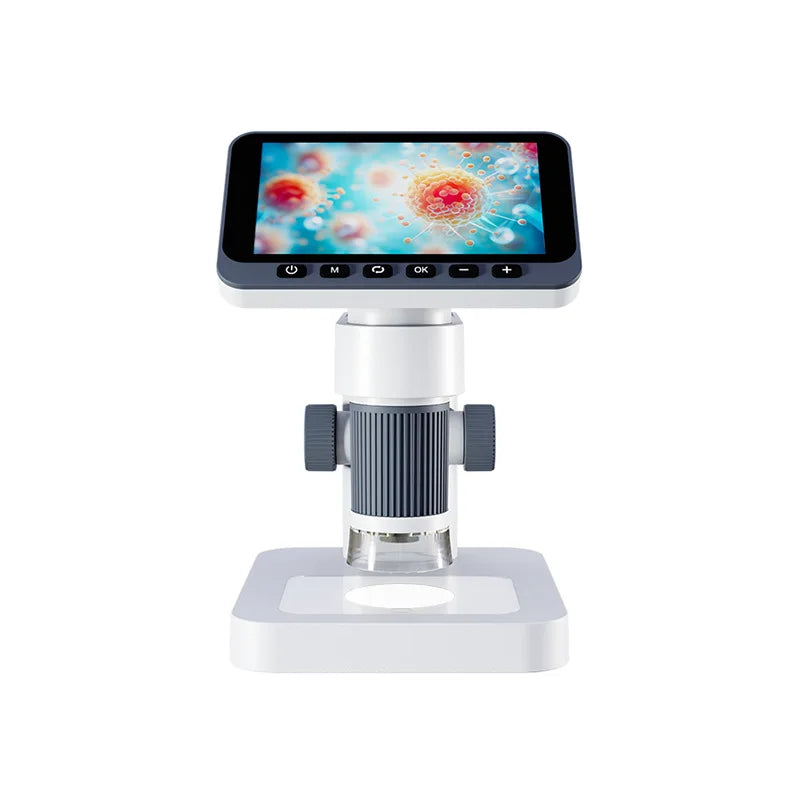 Electron Microscope 4.5-Inch Ips Screen Portable High-Definition Mobile Phone Maintenance Manual Focusing Peaceful Pleasures Health and Wellness WHITE