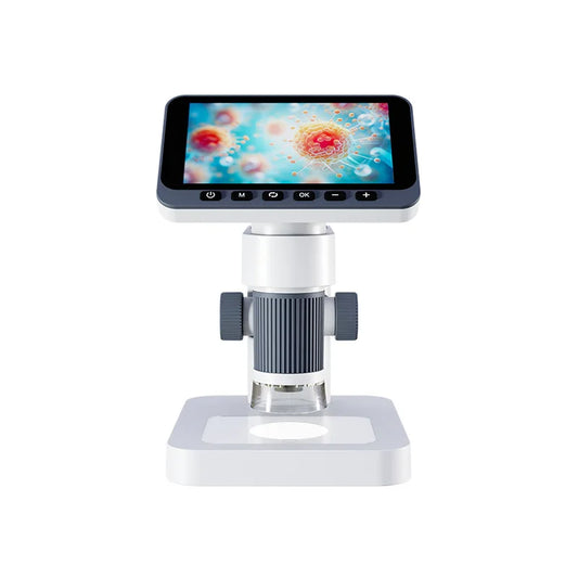 Electron Microscope 4.5-Inch Ips Screen Portable High-Definition Mobile Phone Maintenance Manual Focusing Peaceful Pleasures Health and Wellness WHITE