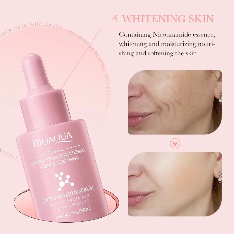 BIOAQUA Niacinamide Serum for Reducing Dark Spots Whitening and Moisturizing Brightening Skin Tone 30ml Peaceful Pleasures Health and Wellness
