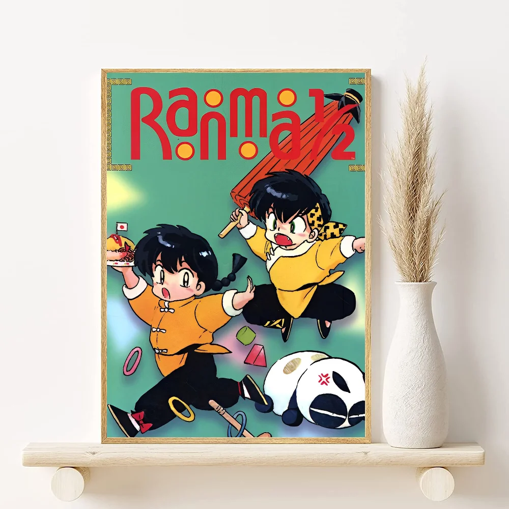 Ranma ½ Anime Poster HD Waterproof PVC Wall Art Decor Anime Wall Poster Peaceful Pleasures Health and Wellness