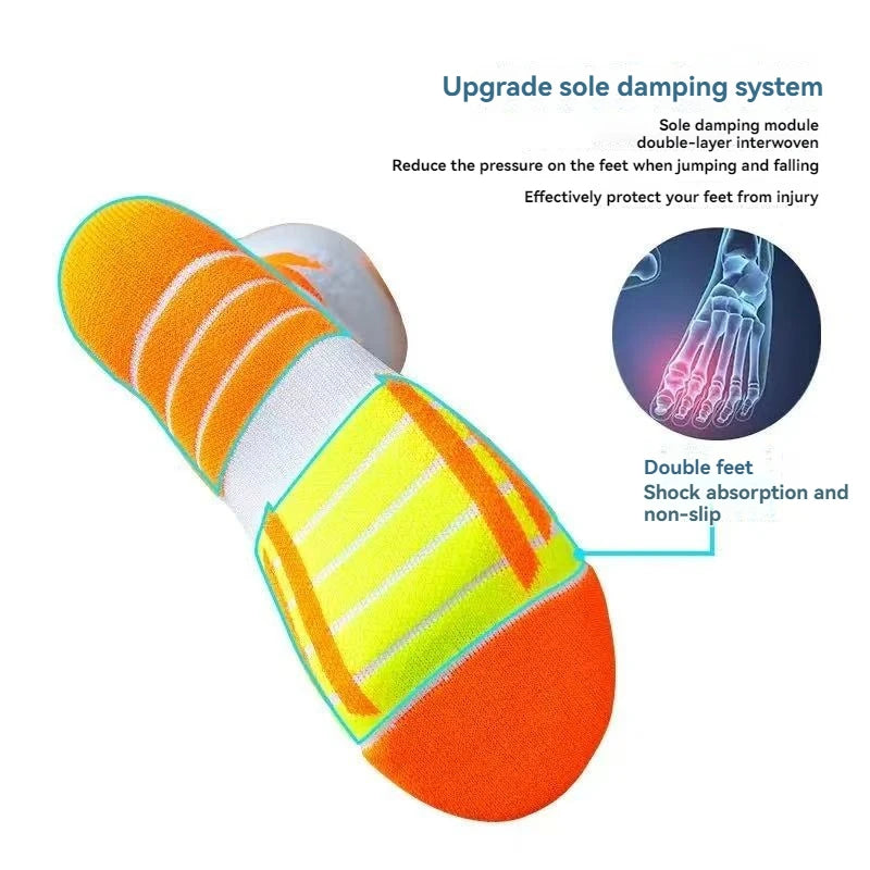 Basketball Socks, Thickened Towel Soles, Wear-resistant and Breathable High-top Sports Socks, Outdoor Pressure Running Socks Peaceful Pleasures Health and Wellness