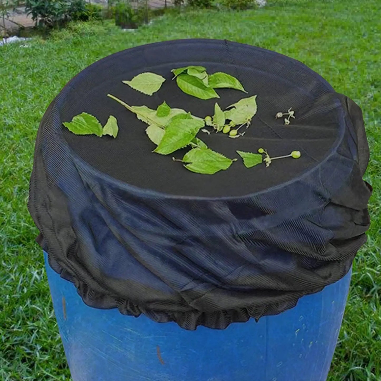 Rain Barrel Mesh Screen Cover with Drawstring | 3 Sizes