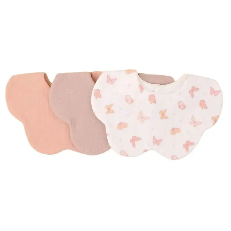 3-Pack Soft Cotton Baby Drool Bibs | Newborn Burp Cloth Set