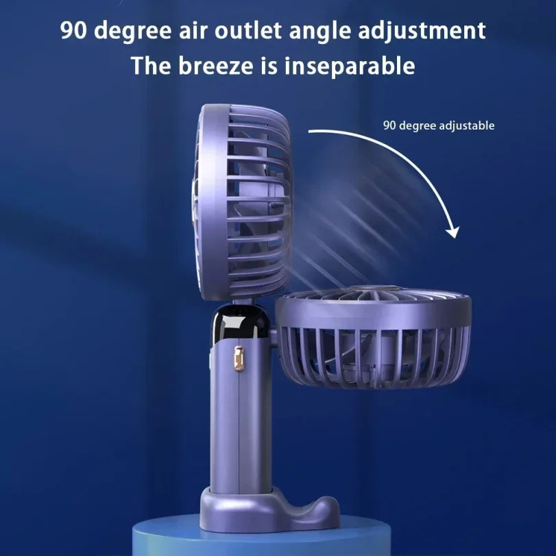 USB Rechargeable Neck Fan – 5-Speed Foldable Portable Fan