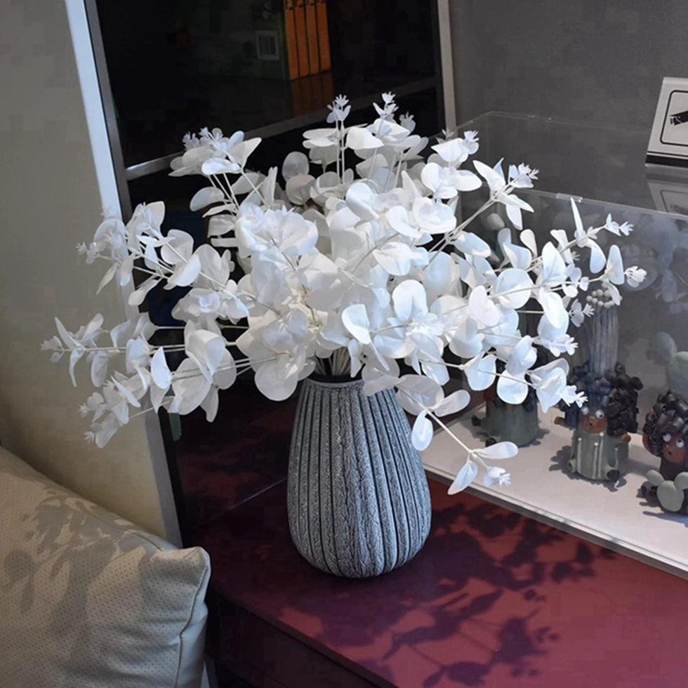 Artificial White Eucalyptus Stems – Wedding, Vase & DIY Decor