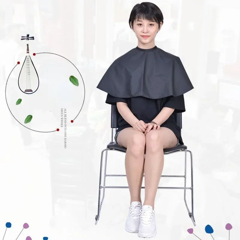Waterproof Adults Haircut Cape, Hair Wrap, Hairdresser Cape, Salon Apron, Cutting Cape, Make Up Umbrella, Clothes for Salon Peaceful Pleasures Health and Wellness