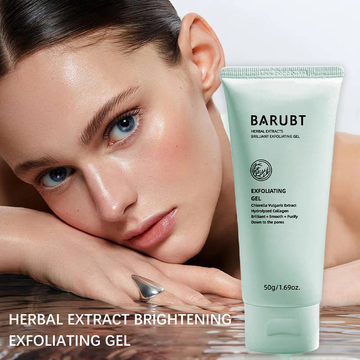 Herbal Exfoliating Gel Face Deep Cleaning Gel Gentle Skin Care Oil Control Brightening Moisturizer Repair Facial Scrub Skin Care Peaceful Pleasures Health and Wellness
