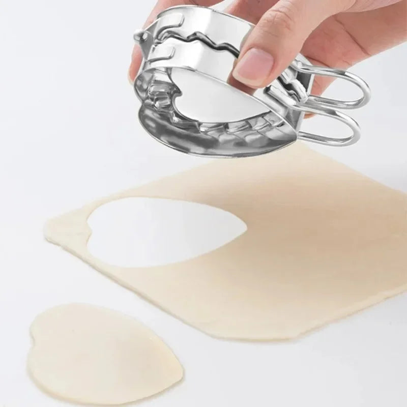 Heart shaped stainless steel dumpling machine set - simple dumpling packaging and dumpling pressing mold Peaceful Pleasures Health and Wellness
