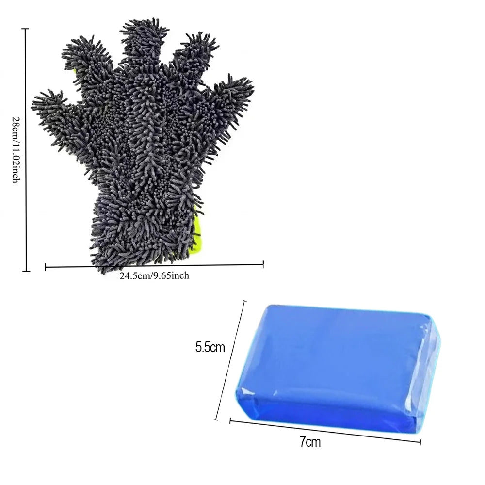 Car Wash Mitt & Clay Bar Detailing Kit – Scratch-Free