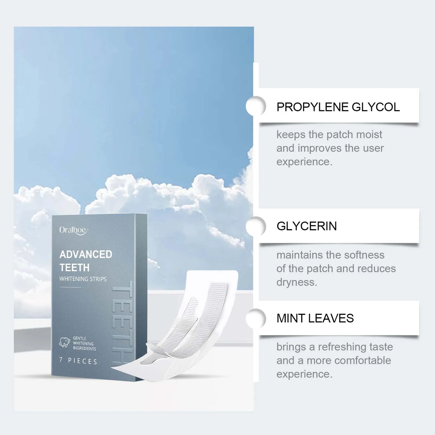Oralhoe Teeth Whitening Strips | Enamel-Safe, Fresh Breath