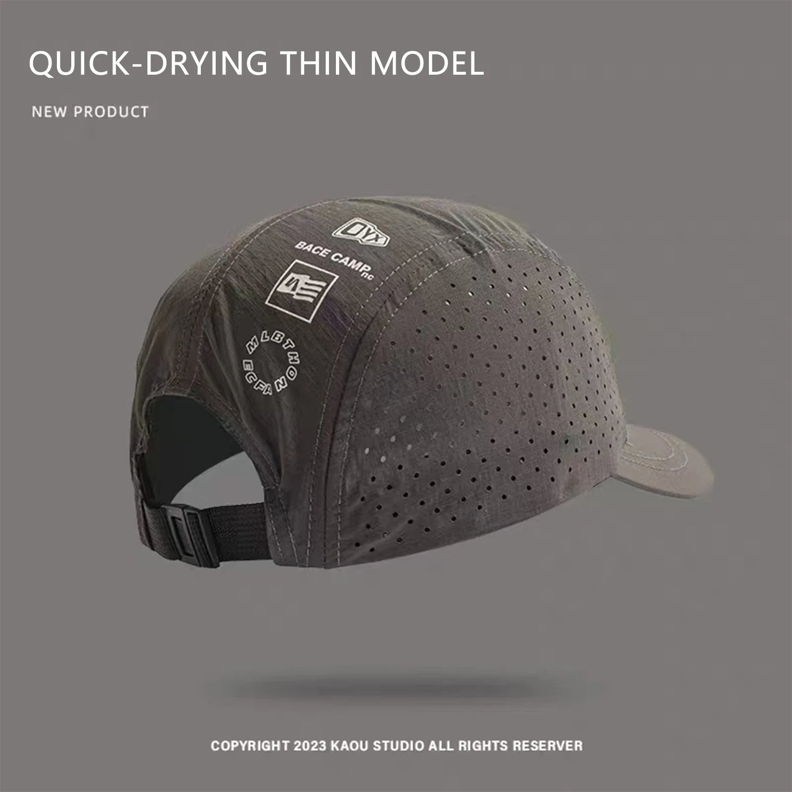 Summer Basic Baseball Cap Quick-drying & Breathable Casual Baseball Hats Birthday Gift for Friends Peaceful Pleasures Health and Wellness Gray WHITE