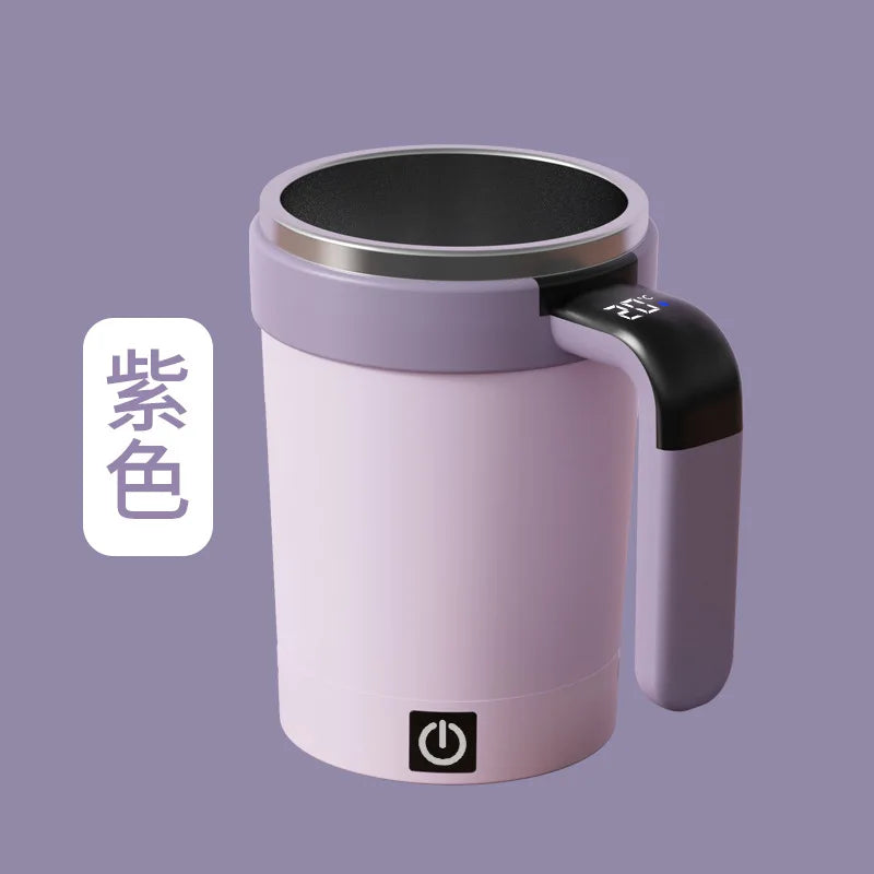 Smart Self-Stirring Mug with Temp Display | Electric Thermos Cup