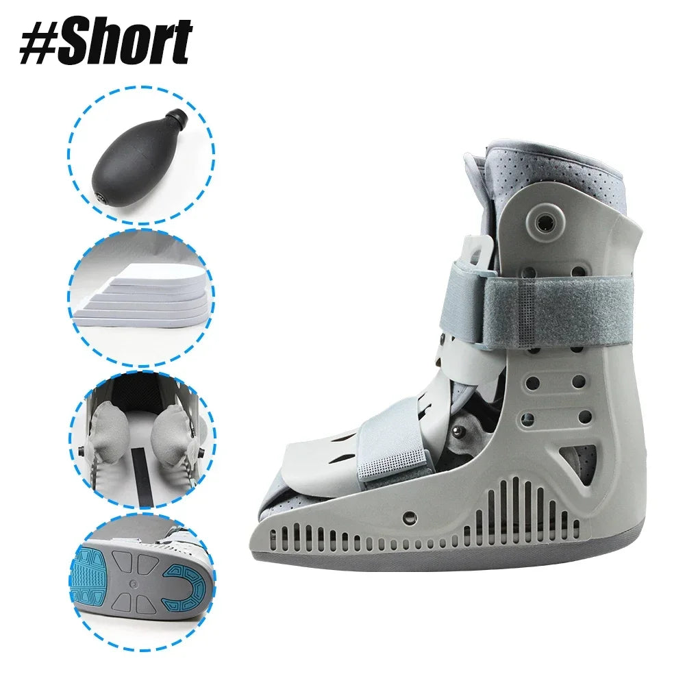 Inflatable Walking Boot,Air Cam Walker Fracture Boot Orthopaedic Boot for Sprained,Air Walker Brace for Broken Foot Achilles Peaceful Pleasures Health and Wellness Short-1PCS L