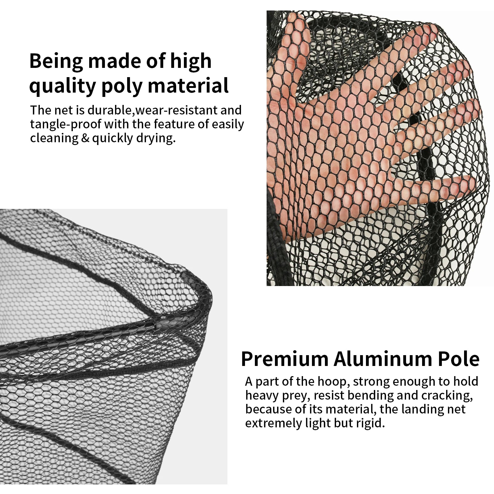 Fishing Net Collapsible Fish Landing Net with Telescoping Anti-Slip Pole Handle for Saltwater Freshwater Extending to 80/115CM Peaceful Pleasures Health and Wellness
