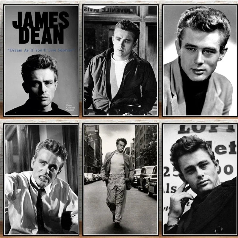 Scandinavian Minimalist Wall Art James Dean Movie Actor HD Canvas Painting Poster Print Home Bedroom Living Room Decoration Peaceful Pleasures Health and Wellness