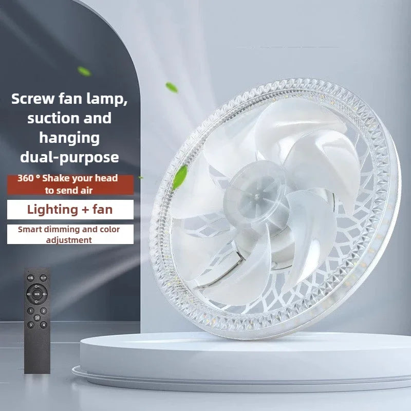 Silent Ceiling Fan with Light Remote Control, LED Household All-in-One Fan Light for Living Room Indoor Lighting, Energy Peaceful Pleasures Health and Wellness