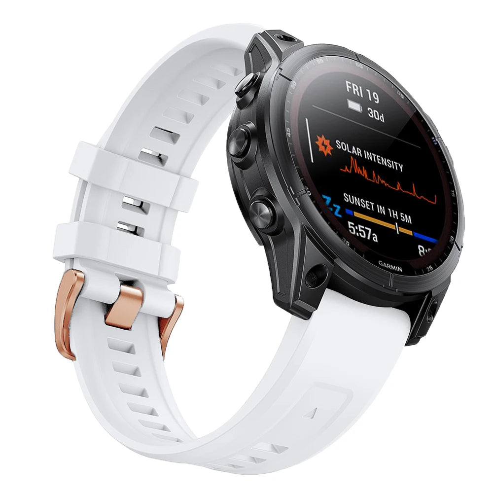 20mm Silicone QuickFit Band for Garmin Fenix 7S 6S 5S Pro Peaceful Pleasures Health and Wellness