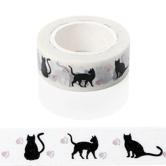15mmx10M Cute Cat Washi Tape Decorative Adhesive Masking Scrapbooking Peaceful Pleasures Health and Wellness