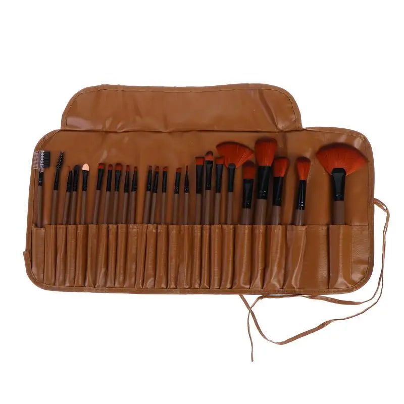 24pcs Makeup Brush Sets Professional Cosmetics Brushes Eyebrow Powder Foundation Shadows Pinceaux Make Up Tools With Storage Bag Peaceful Pleasures Health and Wellness Gold