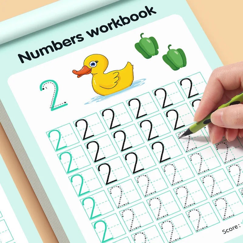 Workbook Tracing Numbers 0-100 Handwriting Textbook Learning Math