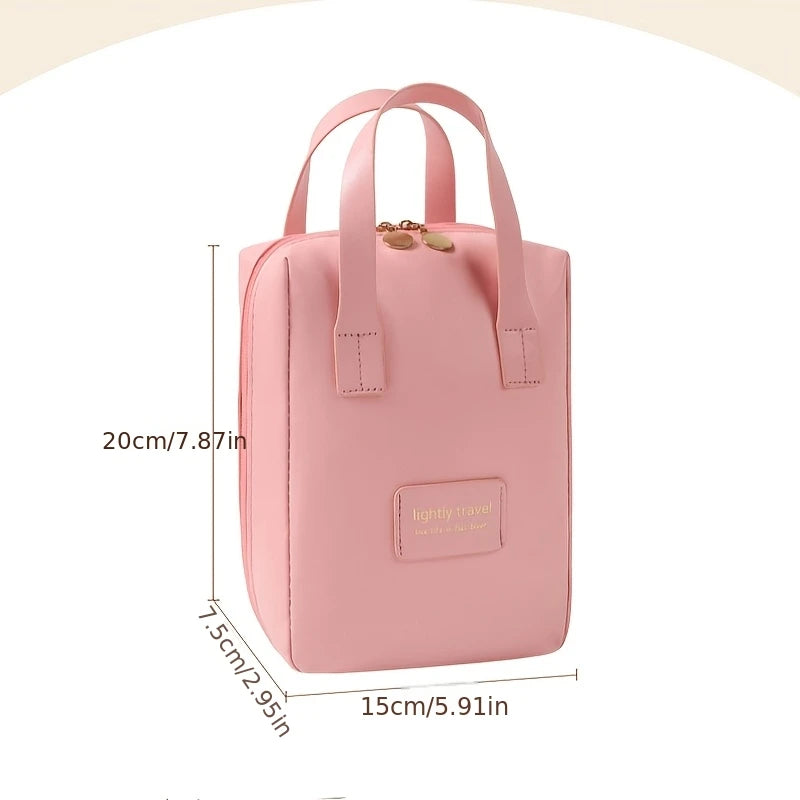 Large PU Leather Travel Makeup Bag – Wide-Open Cosmetic Organizer