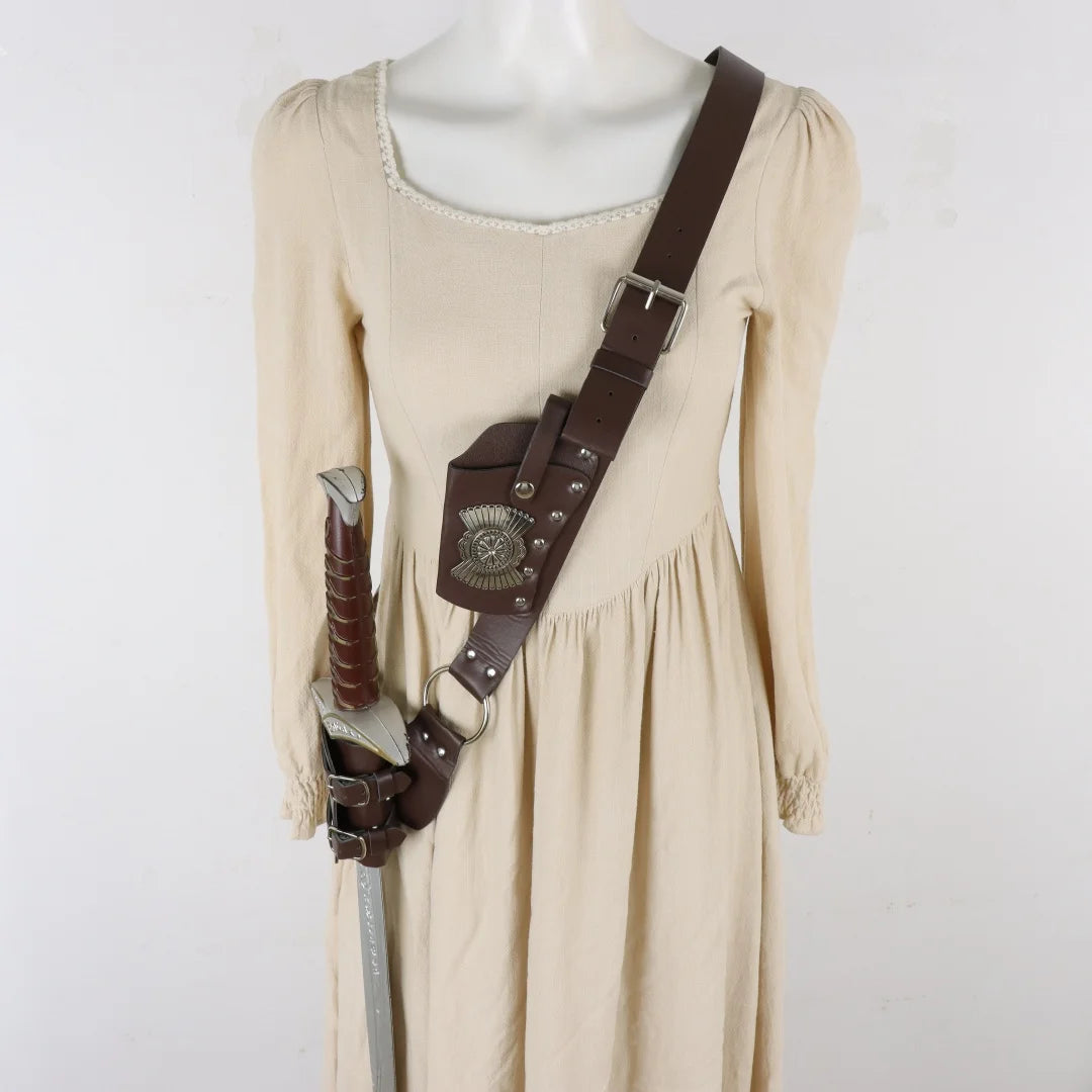 UYEE Medieval Rivet Leather Crossbody Harness Belt Dagger Holster