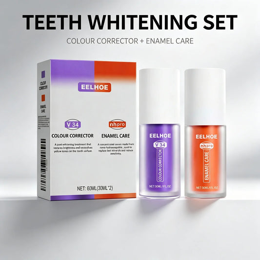 V34 Purple Teeth Whitening Toothpaste Kit – 7-Day Stain Remover Teeth Whitening Kit Peaceful Pleasures Health and Wellness