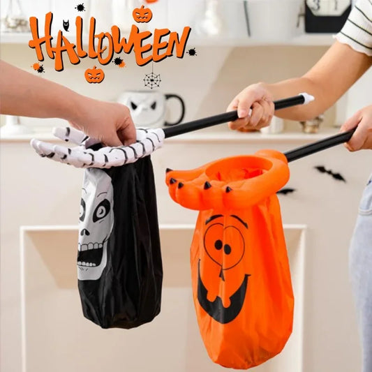 Halloween Pumpkin Candy Bag | Kids Trick-or-Treat Bucket Halloween Candy Bag Peaceful Pleasures Health and Wellness