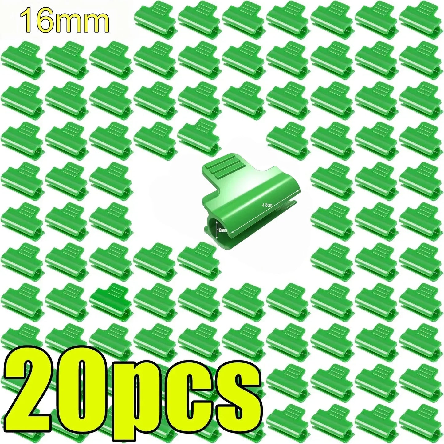 Greenhouse Film Snap Clamps for Fiberglass Hoop Grow Tunnels Greenhouse Snap Clamps Peaceful Pleasures Health and Wellness 20pcs-16mm
