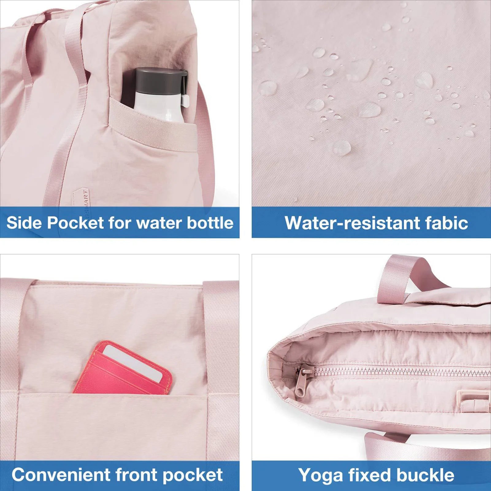 Lightweight Carry On Gymbag Nylon Cloth Crossbody Bag Top-Handle Bag for Gyms Weekend Getaway Peaceful Pleasures Health and Wellness