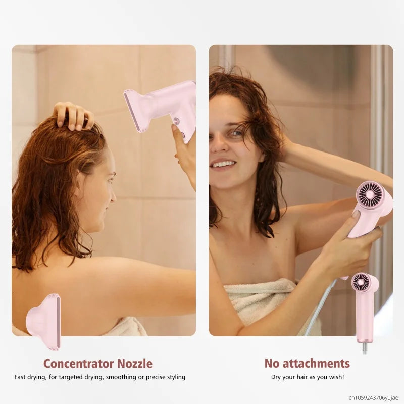 Popular Mini Hair Dryer Portable Travel Constant Temperature Hair Care Negative Ion Cold And Hot Air Gear High-Speed Blower 2025 Peaceful Pleasures Health and Wellness