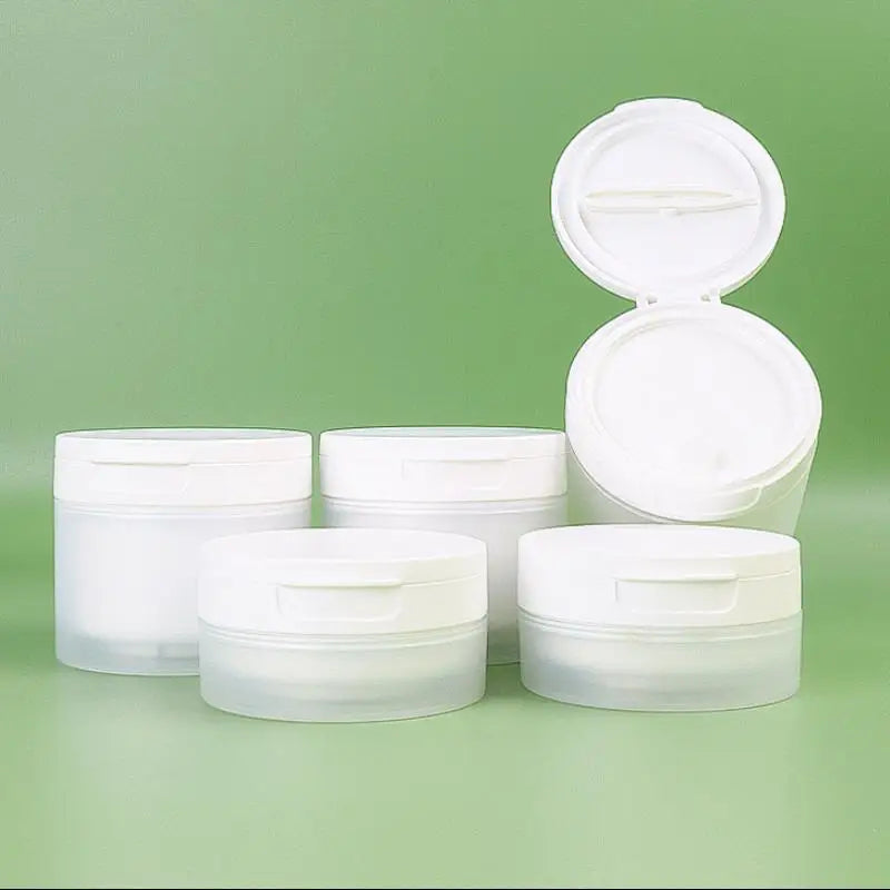 Refillable Cosmetic Jar with Flip Lid, Spoon or Tweezers | 50/120g