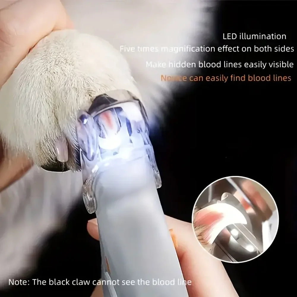 LED Pet Nail Clippers – 5x Magnification & 4 LED Lights