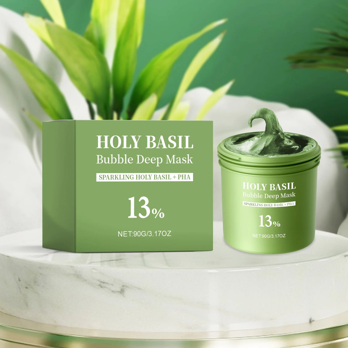 Foaming Bubble Mask Deep Cleansing Pore Purifying Removal Oil Control Glycerin Brightening Facial Exfoliator Gentle Care Peaceful Pleasures Health and Wellness
